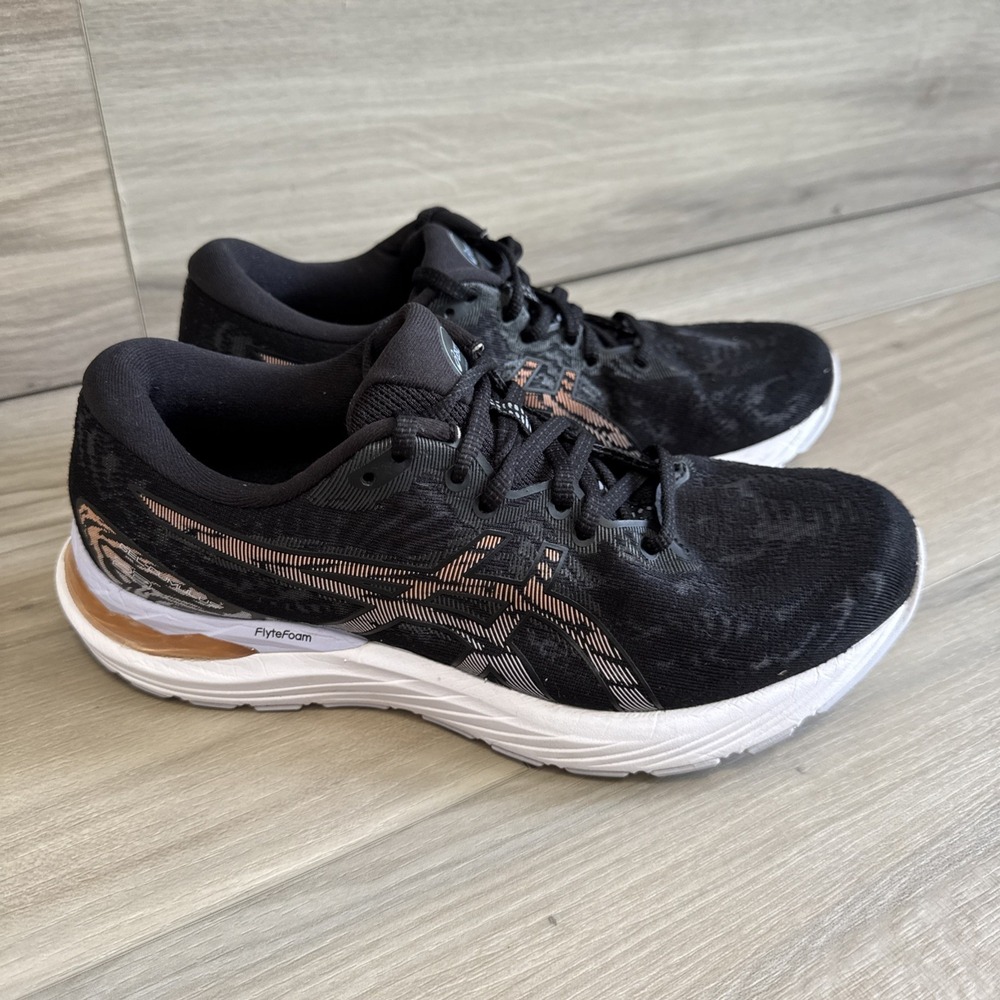 ASICS Gel Cumulus 23 Running Shoes Black Sun Peach Women's‎ Size 8